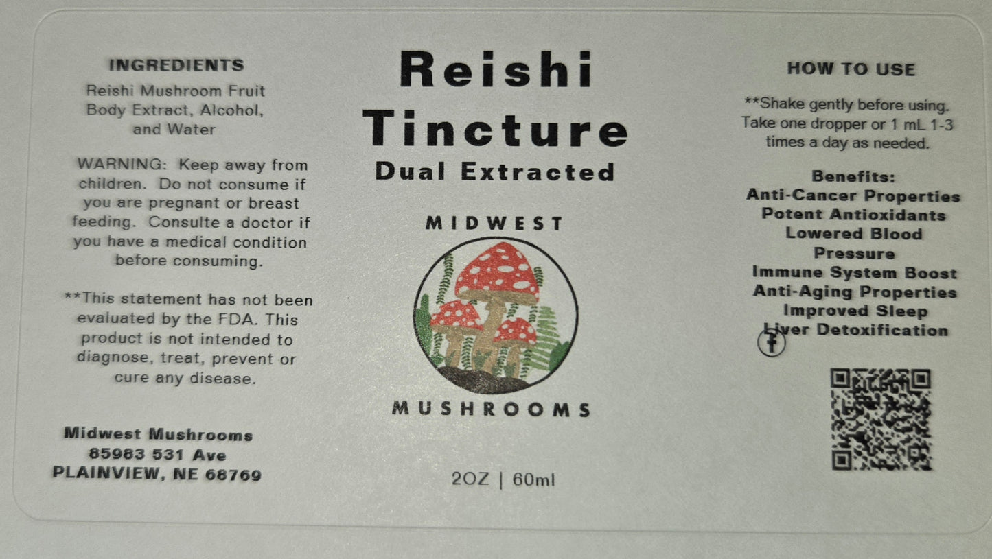 Reishi Mushroom Tincture (Dual Extraction)