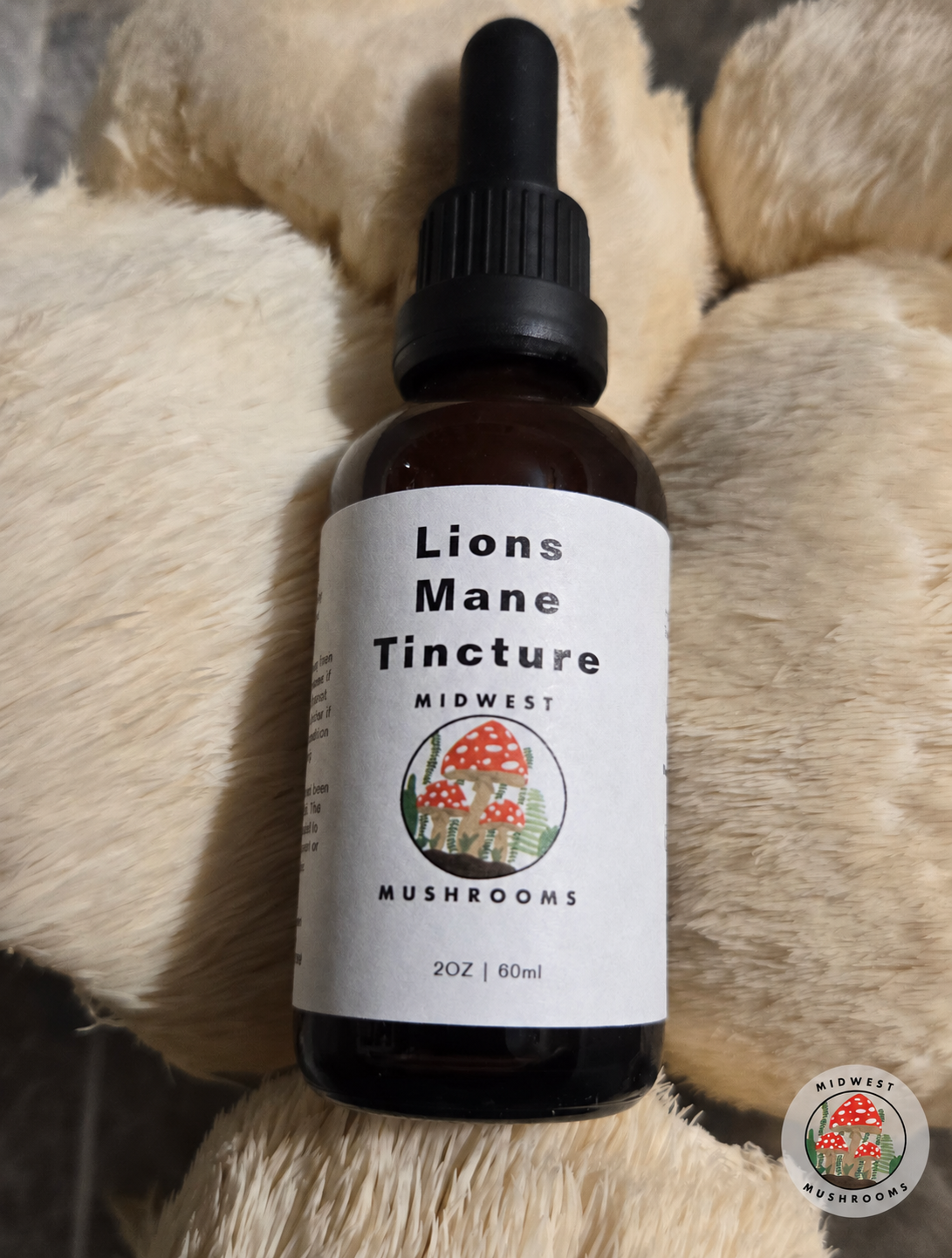 Midwest Mushrooms Lion's Mane Tincture 2 oz bottle